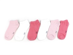 Name It bright white/parfait pink/camellia rose footie socks (6-pack)